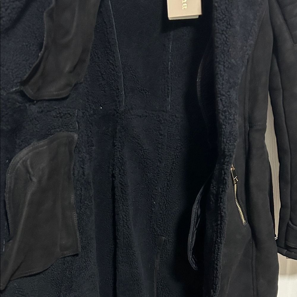 Burberry Black Trench Coat with Gold Zippers - Picture 15 of 16